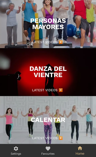 Captura de pantalla de ejercicios aerobicos en casa