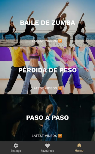 Captura de pantalla de ejercicios aerobicos en casa