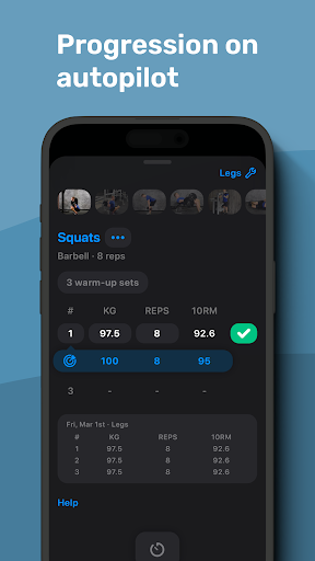 Captura de pantalla de Alpha Progression Gym Tracker