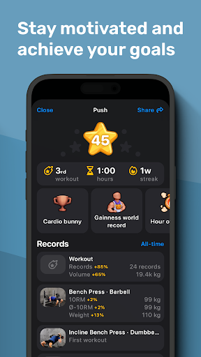 Captura de pantalla de Alpha Progression Gym Tracker