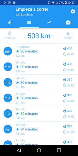 Captura de pantalla de Comienza a correr. AxiomRun 5K