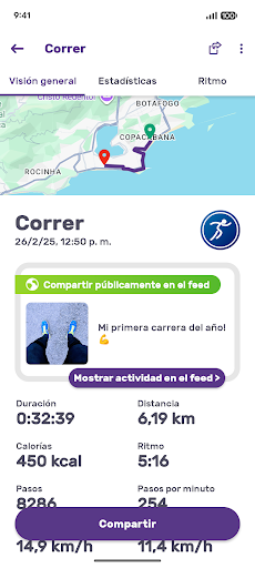 Captura de pantalla de Caminar Correr Caminata FITAPP
