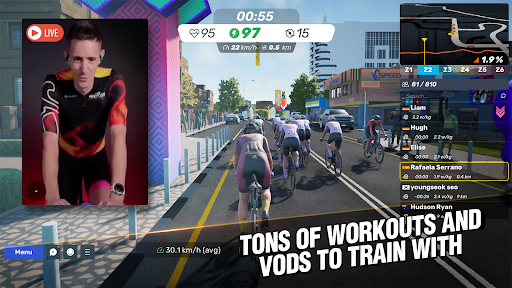 Captura de pantalla de MyWhoosh: Indoor Cycling App