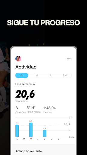 Captura de pantalla de Nike Run Club: seguimiento