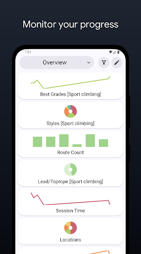 Captura de pantalla de Climbing Tracker – Log & Stats