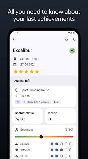 Captura de pantalla de Climbing Tracker – Log & Stats