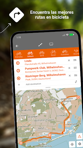 Captura de pantalla de Naviki – app la bici
